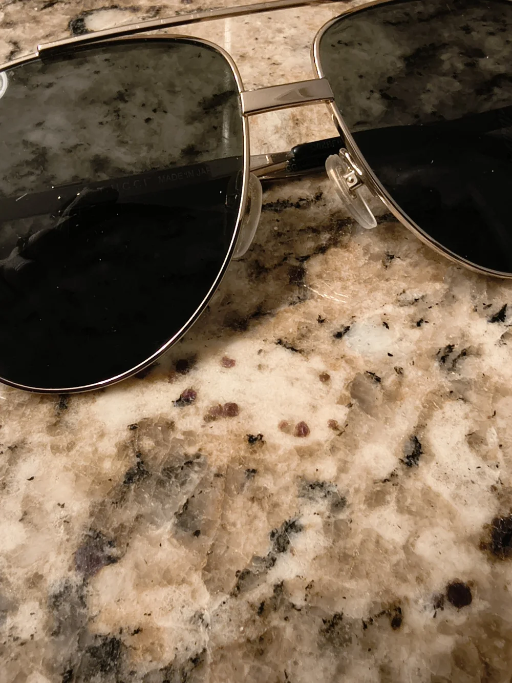 Gucci Aviator Sunglasses in Gold with Dark Lenses